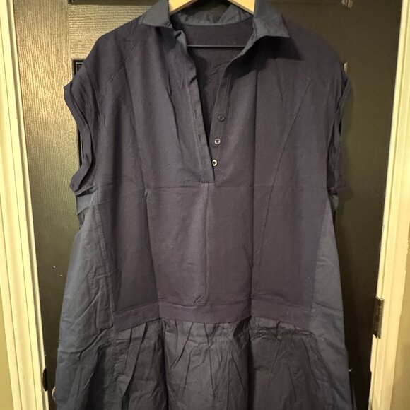 Tops - NWOT Womens Oversized Shirt Dress Navy Cotton Extra Large